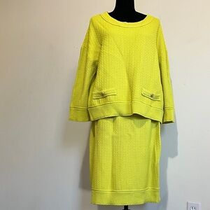 St John Skirt Set Women's Yellow US L